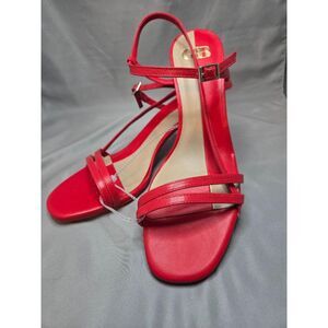 Gianni Bini Womens Dress Sandals Open Toe Strappy Heels Red NWOB Size 8.5